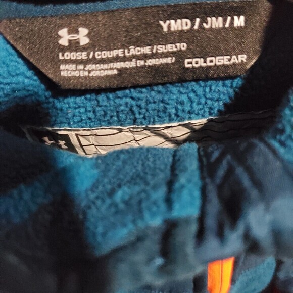 Under Armour Fleece Jacket Techno Teal Young Medium NWT - Picture 7 of 9